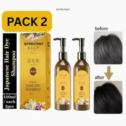 bifrrutant Japanese Hair Dye Shampoo Original Black for Deep Rich Shade image 1