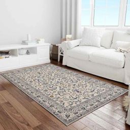 presto Off-White Traditional Polyester 3 ft x 5 ft Machine made Carpet-picture-10