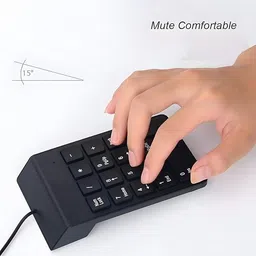 OG X NEXA WITH DEVICE USB 2.0 Wired Numeric Keypad Slim Mini Number Pad Digital Keyboard 18 Keys Wired Number Pad image 5