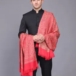 WEAVERS VILLA Polyester Wool Blend Woven Men Shawl-image-95