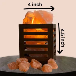 armersoul Himalayan Pink Salt LED Lamp For Positive Energy With Extra Bulb Table Lamp image 4