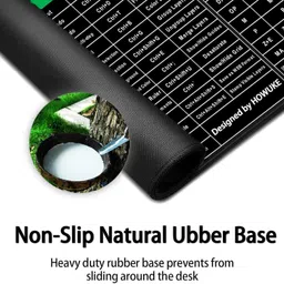 kaku Anti-Slip Keyboard Pad with Office Excel Shortcuts Key Patterns, 30 x 80 Cm Non Slip Base Mousepad image 2
