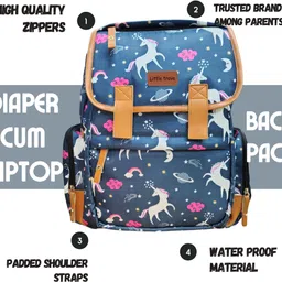 littletrove 2-in-1 Premium Laptop & Baby Essential Diaper Bag Travelling Bag for working mom Baby Diaper Backpack image 3