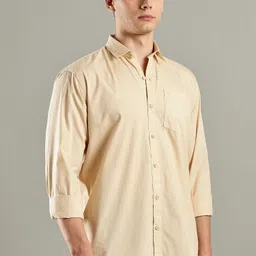 bs blue squad Men Slim Fit Solid Spread Collar Casual Shirt-picture-27