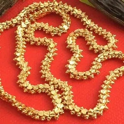 crystal fashion store Copper Gold Plated Long 30 Inch Chain For women and Girls Gold-plated Plated Copper Chain image 4