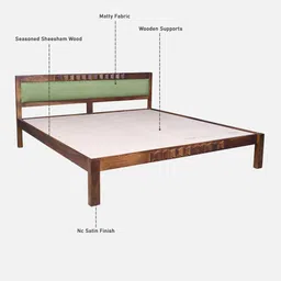 woodsworth from pepperfry Avilys Sheesham Wood King Size Bed In Provincial Teak Finish image 3