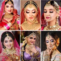 Pack of 6 Bridal Makeup Poster for Beauty Parlour Wall Décor Paper Print-image-1