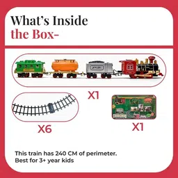 khilona ghar ChooChoo Electric Train Set with 4-Car Track, Lights & Sound for Kids image 5