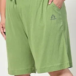 l n creation Printed Women Reversible Green Regular Shorts image 4