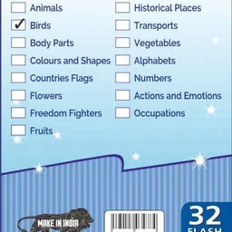 ashmi Birds 32 Pcs Laminated Flash Cards for Kids Toddlers Early Learning Age 3+ image 5