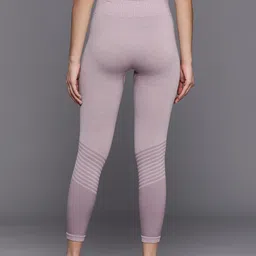 hrx by hrithik roshan Solid, Self Design Women Pink Tights image 5