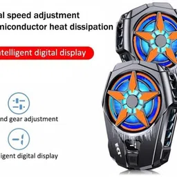 Eci Sl-09 Mobile Phone Cooler- Portable 2 Gear -Blue Backlight -LED Temperature 1 Fan Cooling Pad image 5