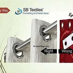 twolover 213 cm (7 ft) Long Door Cotton Blackout Curtain Single Curtain image 2