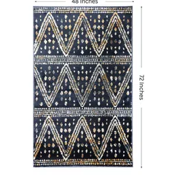 sapana carpet-mats Blue Abstract Polypropylene 4 Ft X 6 Ft Machine Made Carpet image 3
