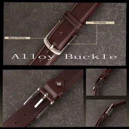 metronaut Men Casual, Evening, Formal, Party Brown Texas Leatherite, Artificial Leather Belt image 2