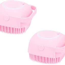 glowcent Silicone Soft Bath Shower Brush Body Scrubber with Soap Dispenser G15-picture-14