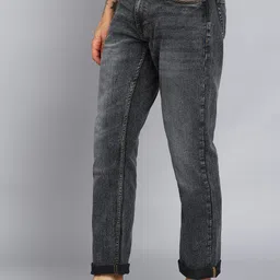 wrogn Men Slim Mid Rise Black Jeans image 3