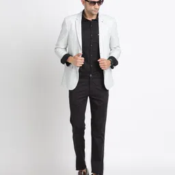 turtle Men Solid Single Breasted Casual Blazer image 5