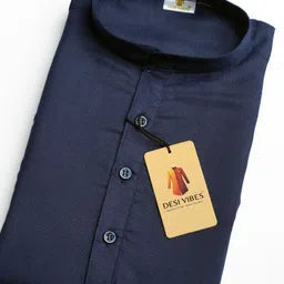 niraj creation Men Solid Cotton Blend Straight Kurta image 2