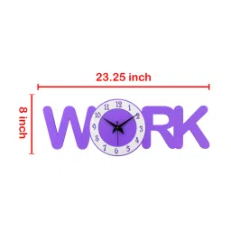 olive tree Work Hard 8 Inches Stylish Wooden Clock image 3