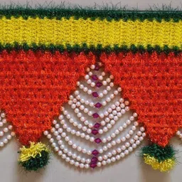 radha's collections RCTORAN-KESARI Toran image 1