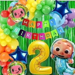 shmaya Printed Cocomelon theme 2nd birthday balloon balloon balloon decoration -pack of 69 Balloon-picture-24
