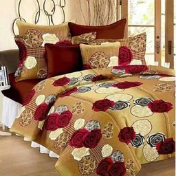 roomesssentials Cotton Double Flat 144 TC Printed Bedsheet image 1