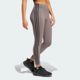 adidas essentials 3-stripes high-waisted single jersey leggings women training women training image 3