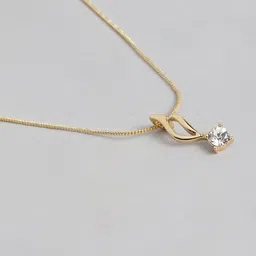 Estele Gold Plated Solitaire Jewellery Set with American Diamonds image 5
