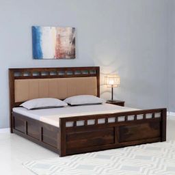 woodsworth from pepperfry Ulyano Sheesham Wood King Size Bed with Box Storage In Scratch Resistant Provincial Teak Finish-picture-33