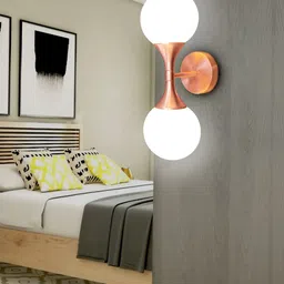 Cruv Copper-Toned Spherical Shaped Metal Wall Lamp-picture-10