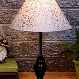 foziq Black & Crome Printed Table Lamp image 5