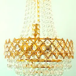 SHRI MAHAL ANTIQUES Gold-Toned Textured Contemporary Ceiling Lamp-picture-54