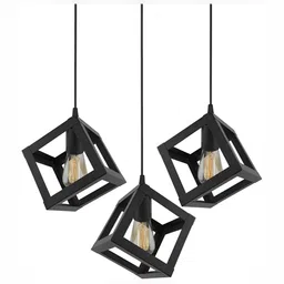 Areezo Black Textured Ceiling Lamp image 2