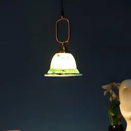 ELIANTE Copper Toned & Green Iron Contemporary Ceiling Lamp image 2