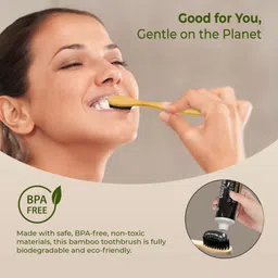 eyuxee organic bamboo charcoal toothbrush | soft & gentle bristles Soft Toothbrush image 5