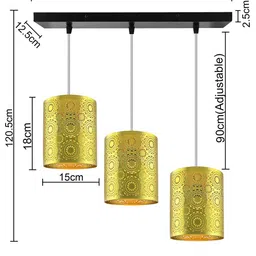 Homesake Gold-Toned Handcrafted Moroccan Filigree Cluster Light image 5