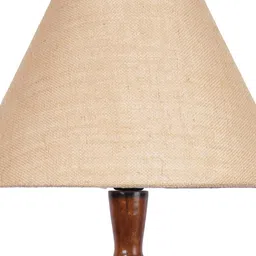Devansh Beige Textured Jute & Wooden Floor Lamp image 4