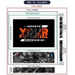 Techfit Full Body Laptop Skin with Screen Guard and Key Guard - Improve Your Potential Combo Set image 5