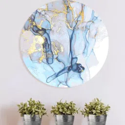 Round Blue Richness Of The Marble Canvas Art Print By The Artment-image-73