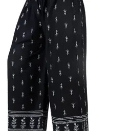 bitcoin Pack of 2 Women Flared Black, Maroon Viscose Rayon Trousers image 3