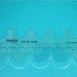 bku Tailoring Scallop Shaped Scale, Pattern Drafting Tool for Garment Design Tailoring Scallop Shaped Scale, Pattern image 2