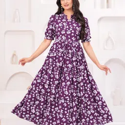 teja art Printed Pure Cotton Stitched Anarkali Gown-picture-12