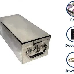 ginoset Locker Boxes Jewellery Boxes Cash Peti. Size - 8 Inch, with Laser Printed Design Safe Locker image 4