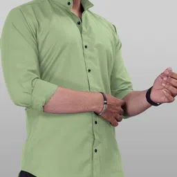 vtexx Men Regular Fit Solid Casual Shirt image 3