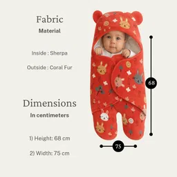 brandonn Baby Sleeping Bag New Born Pack Of wearable Hooded Swaddle Wrapper Sleeping Bag image 4