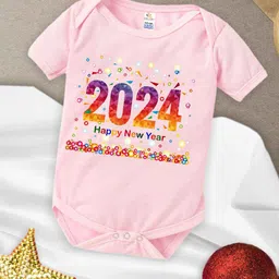 Babywish Infants New Year Printed Cotton Envelope Neck Bodysuit-picture-25