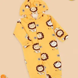 MeeMee Infants Printed Hooded Cotton Rompers-picture-52