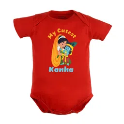 FFLIRTYGO Infants Little Krishna Printed Pure Cotton Bodysuit-image-39