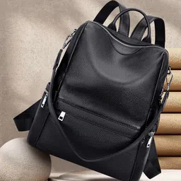 womenbuzz Medium 25 L Laptop Backpack Backpack Purse for Women Convertible 25L Travel Vintage PU Leather Shoulder-picture-12